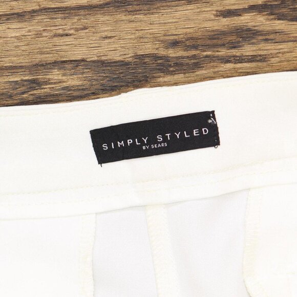 Simply Styled Womens Missy Fit Pleated Suiting Shorts S22224SS-MB 10 Cloud White - Picture 4 of 6